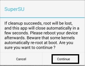 unroot with framaroot