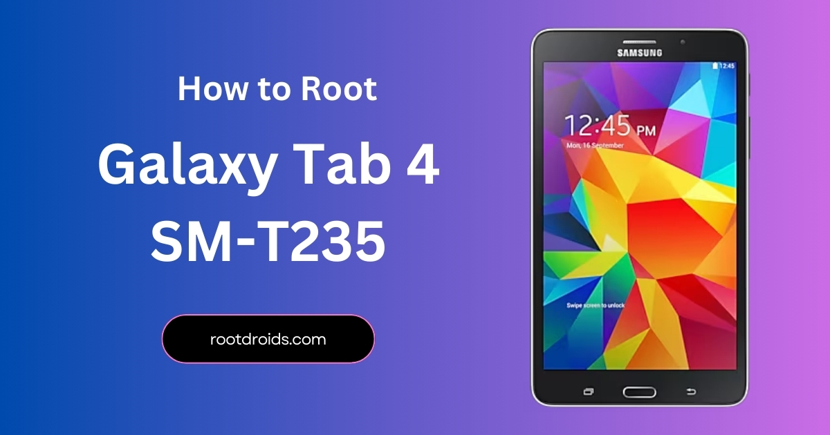 How to Root Samsung Galaxy Tab4 SM-T235 | Odin Tool