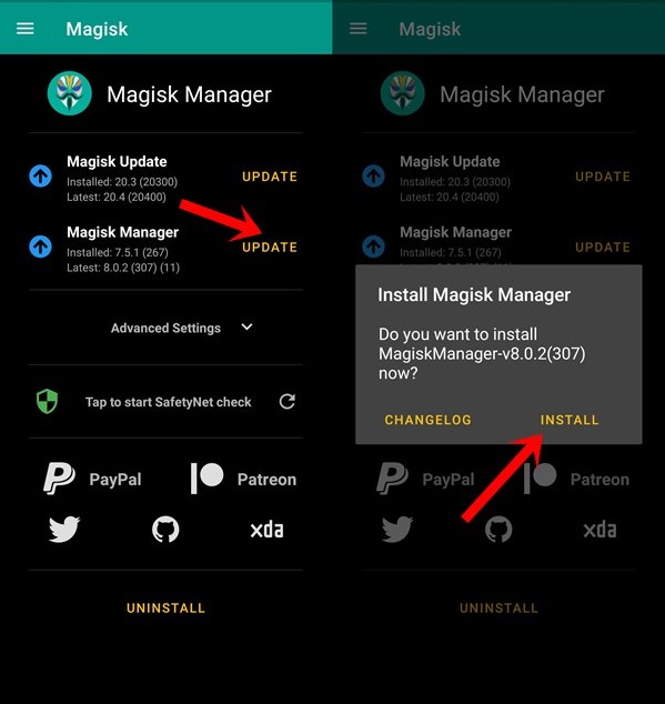 Update Magisk ZIP and Magisk Manager
