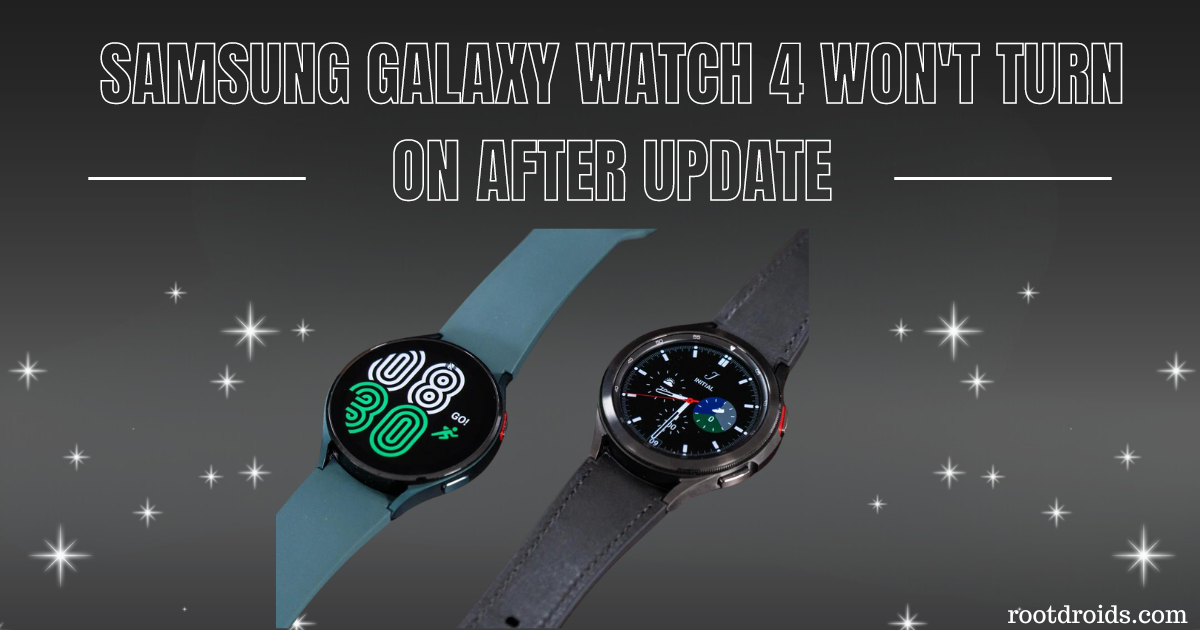 samsung watch won't update