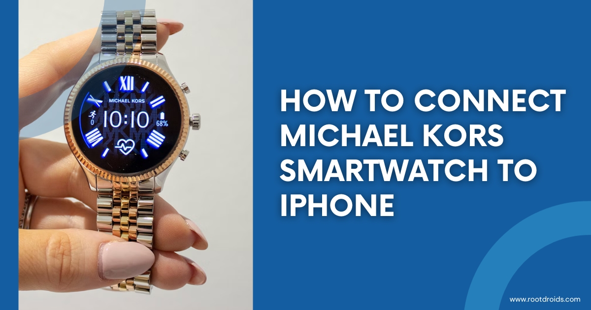 how to connect michael kors smartwatch to iphone