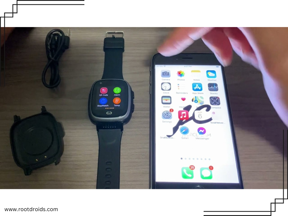 how to connect a justice smartwatch to your phone